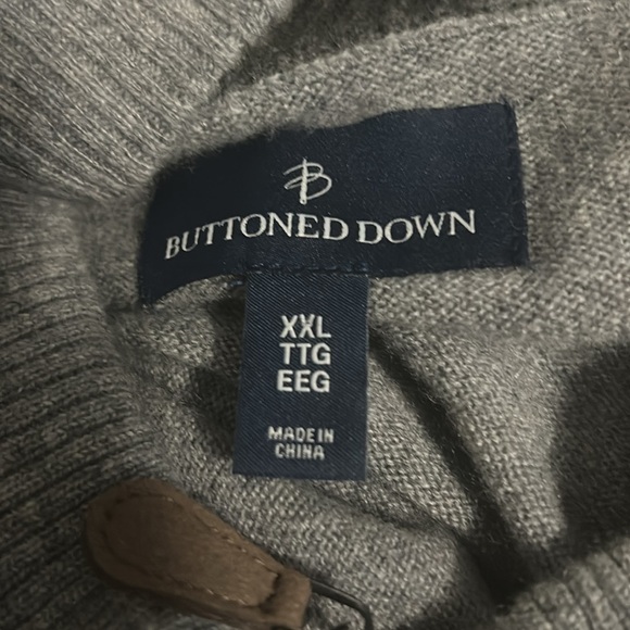 Buttoned down zippered 100% cashmere at sweater size XXL NWT - Picture 4 of 5